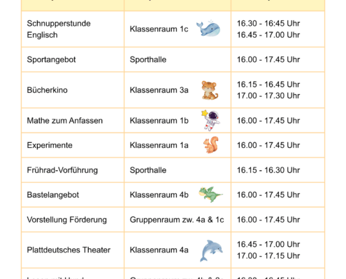 Tag der offenen Tür Programm